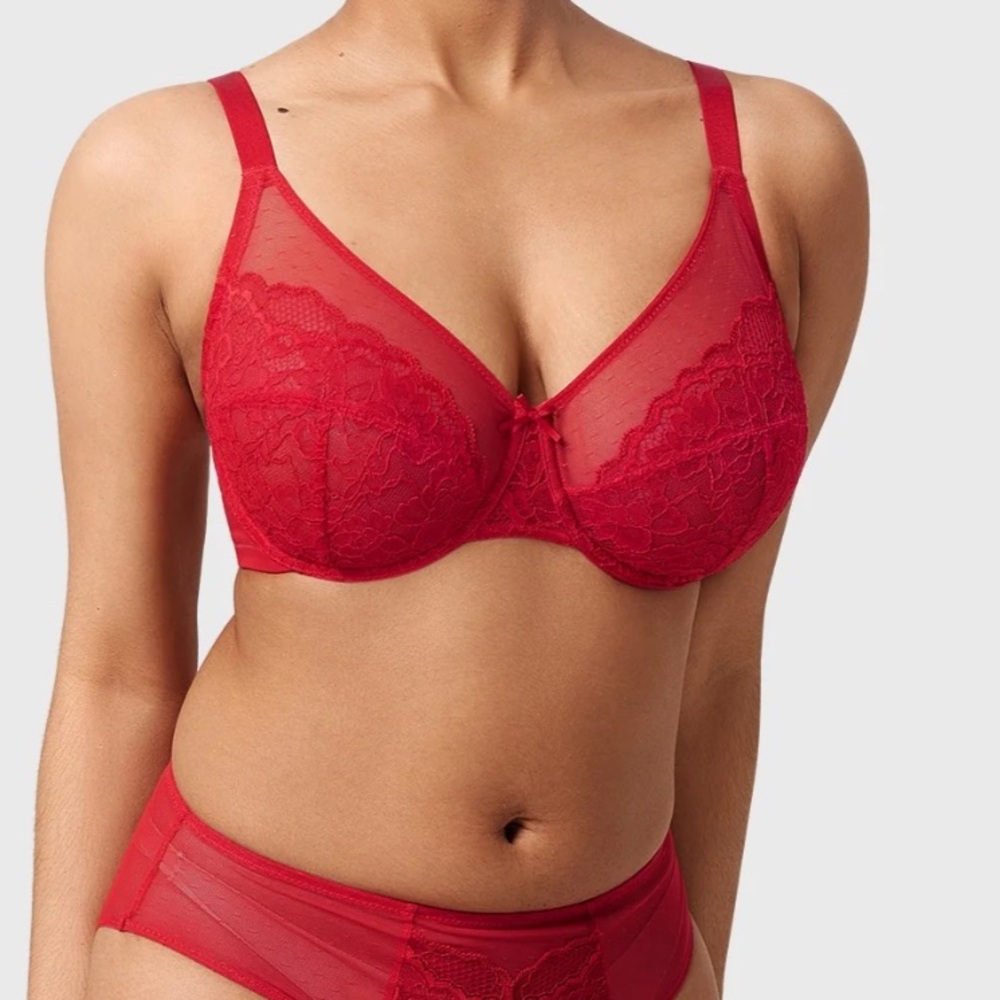 Cardi B Fav Enchante Cocoa Brown Lace Unlined Full Coverage Underwire Bra 38D